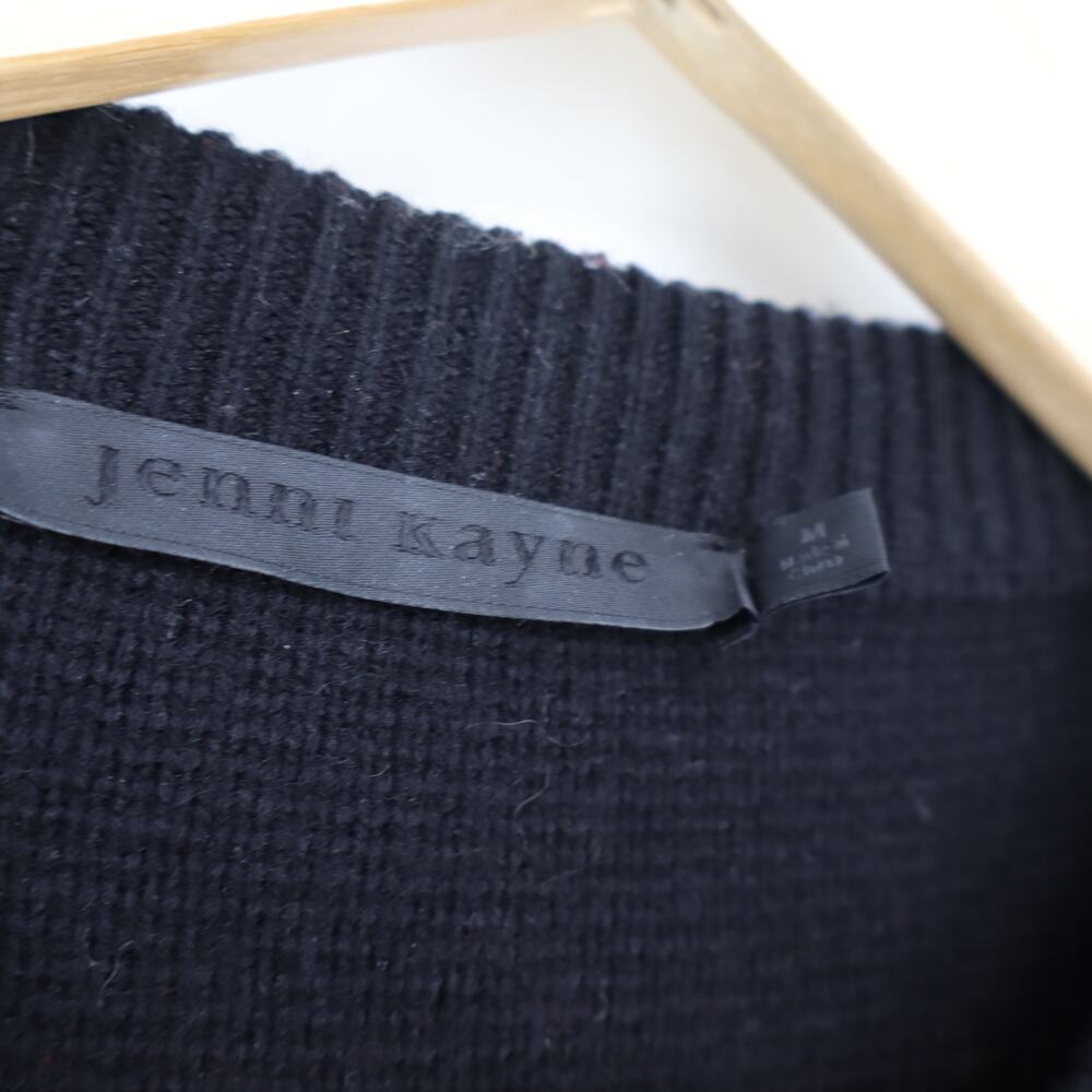 Jenni Kayne Cooper Cardigan Black Wool Cashmere Wide Long Sleeve Women's M - Picture 12 of 14